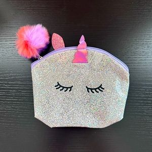 Unicorn Glittery Pouch NWOT